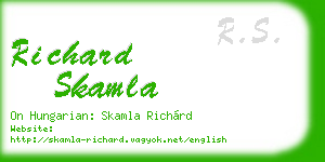 richard skamla business card