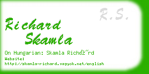 richard skamla business card